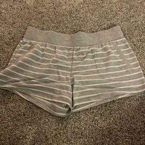 Athletic Gray and White Shorts
